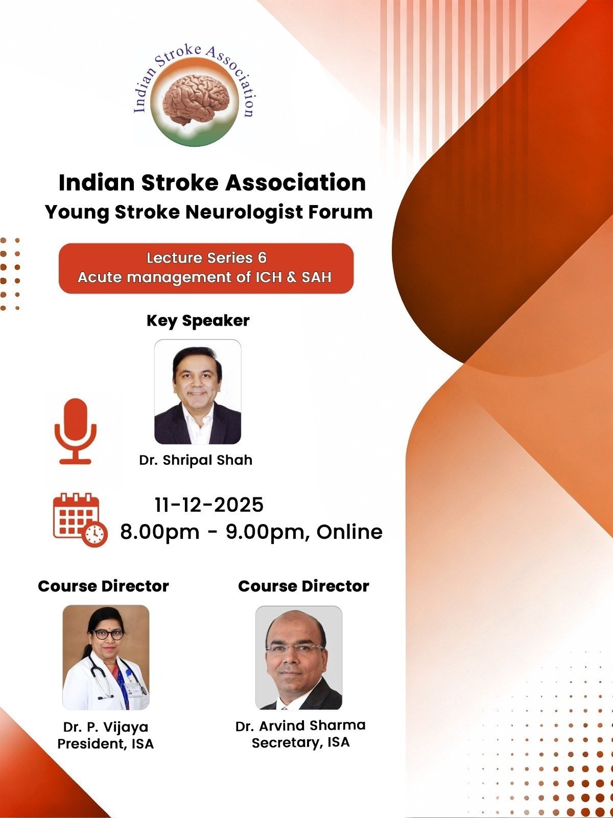 YSNF Lecture Series 6 Acute management of ICH and SAH