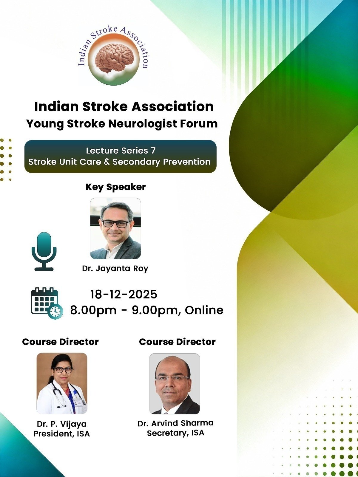 YSNF Lecture Series 7 Stroke Unit Care and Secondary Prevention